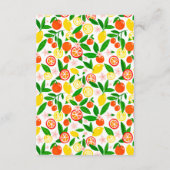 Citrus-viering Aangepaste zomer bruiloftsuitnodigi Informatiekaartje (Achterkant)