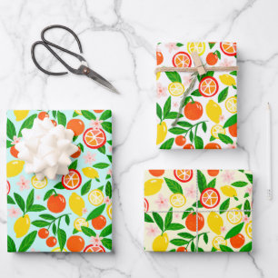Citrus Viering Prachtige Citroenen Geweldige Sinaa Inpakpapier Vel