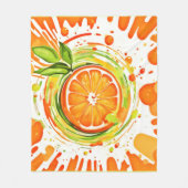 Citrus Vlaag van Geluk Fleece Deken (Voorkant)