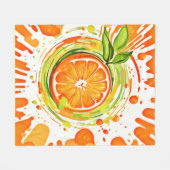 Citrus Vlaag van Geluk Fleece Deken (Voorkant (Horizontaal))