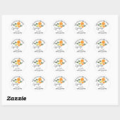 Citrus vond haar grote squeeze bruids douche ronde sticker (Vel)