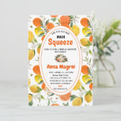 Citrus Vond Haar Hoofdklem Bruidsdouche Kaart (Staand voorkant)