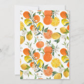 Citrus Vond Haar Hoofdklem Bruidsdouche Kaart (Achterkant)