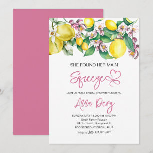 Citrus Vond Haar Hoofdverdriet Bruiloft Bridal Sho Kaart