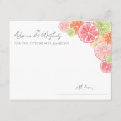 Citrus Vrijgezellenfeest Advies Informatiekaartje (Voorkant)