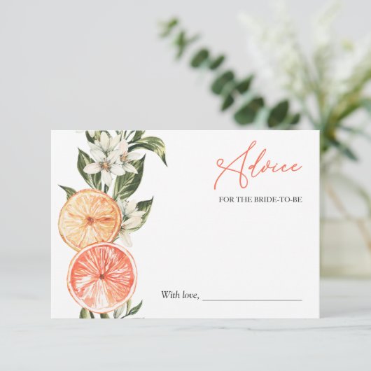 Citrus Vrijgezellenfeest advies voor de bruid Kaar Kaart (Staand voorkant)