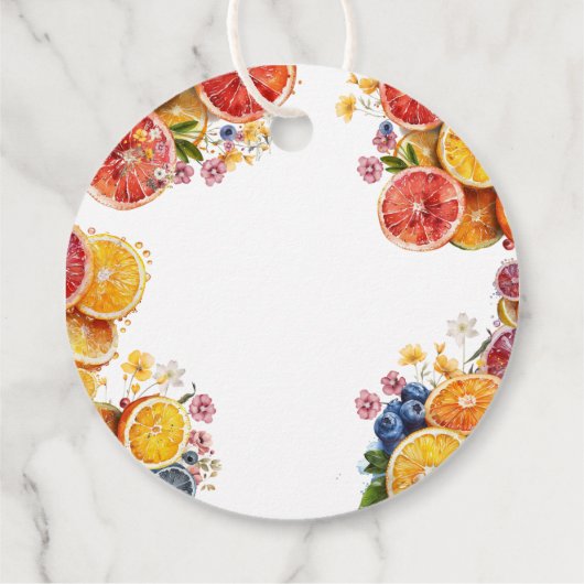 Citrus Vrijgezellenfeest Bedankjes Labels (Achterkant)