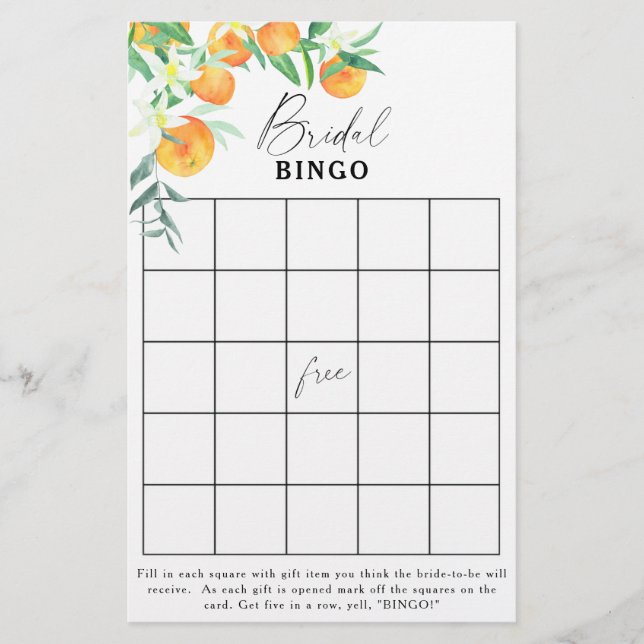 Citrus - Vrijgezellenfeest bingo (Voorkant)