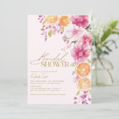 Citrus Vrijgezellenfeest Bright Floral Mediterraan Kaart (Staand voorkant)