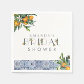Citrus Vrijgezellenfeest Custom Napkins Servet (Voorkant)