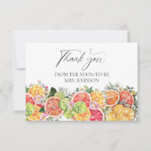 Citrus Vrijgezellenfeest Dank u Bedankkaart (Voorkant)