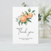 Citrus - vrijgezellenfeest dank u kaart (Staand voorkant)