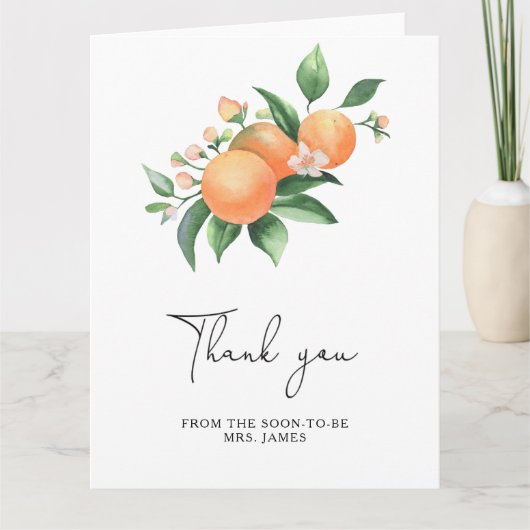 Citrus - vrijgezellenfeest dank u kaart (Voorkant)