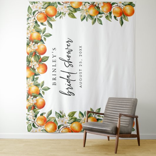 Citrus Vrijgezellenfeest Foto Achtergrond Sinaasap Wandkleed (In situ)