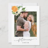 Citrus Vrijgezellenfeest Foto Kaart (Achterkant)