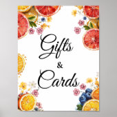 Citrus Vrijgezellenfeest Geschenken & Kaarten Tafe Poster (Voorkant)