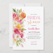 Citrus Vrijgezellenfeest, heldere bloemenmediterra Kaart (Voorkant)