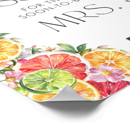 Citrus Vrijgezellenfeest hoeveel kussen Poster (Hoek)