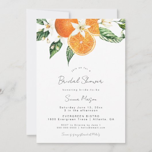 Citrus Vrijgezellenfeest Kaart (Voorkant)