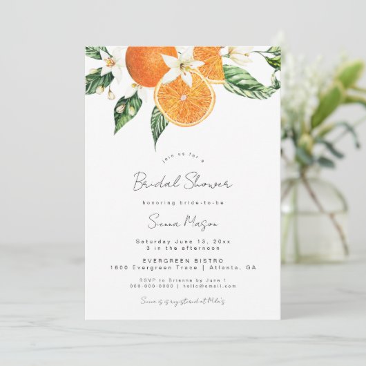 Citrus Vrijgezellenfeest Kaart (Staand voorkant)