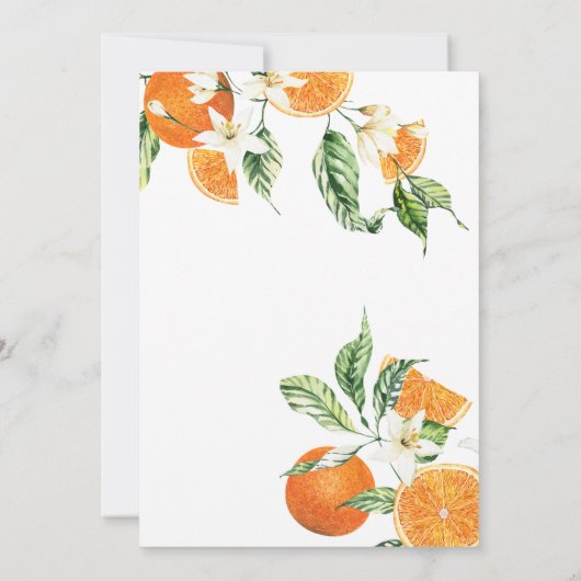 Citrus Vrijgezellenfeest Kaart (Achterkant)