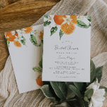Citrus Vrijgezellenfeest Kaart<br><div class="desc">Dit is een bruidsdoucheuitnodiging met een citrusthema met prachtige waterverf sinaasappels en een elegante lettercombinatie. Bewerk ALLE formuleringen en de meeste kleuren. De kleur van de waterverf sinaasappels is niet bewerkbaar // Voor overeenkomende items, bezoek dan het "SIENNA" collectie in de Sincerely By Nicole Zazzle winkel. * Als u van...</div>