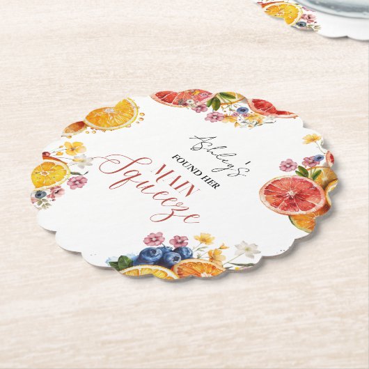 Citrus Vrijgezellenfeest Kartonnen Onderzetters (Gekanteld)