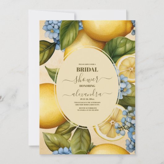 Citrus Vrijgezellenfeest Lemon Bright Kaart (Voorkant)