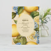 Citrus Vrijgezellenfeest Lemon Bright Kaart (Staand voorkant)