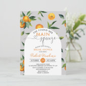 Citrus Vrijgezellenfeest nodigt uit Kaart (Staand voorkant)