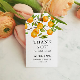 Citrus Vrijgezellenfeest Oranje-vruchtensap Cadeaulabel