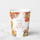 Citrus Vrijgezellenfeest Papieren Bekers (Achterkant)