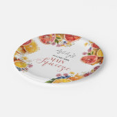 Citrus Vrijgezellenfeest Papieren Bordje (Gekanteld)