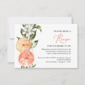 Citrus Vrijgezellenfeest Recept Aanvraag Kaart (Voorkant)