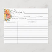 Citrus Vrijgezellenfeest Recept Kaarten (Voorkant)