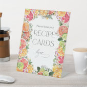 Citrus Vrijgezellenfeest Recept Kaarten Reclamebord Met Voetstuk (Insitu)