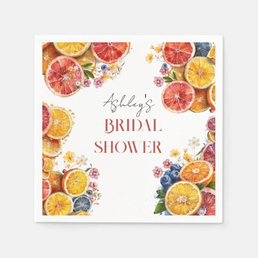 Citrus Vrijgezellenfeest Servet (Voorkant)