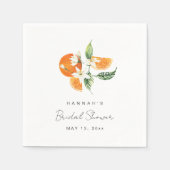 Citrus Vrijgezellenfeest servetten, Oranje thema Servet (Voorkant)