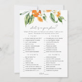 Citrus Vrijgezellenfeest Spel Kaart Telefoon Spel (Voorkant)