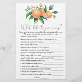 Citrus - Wat zei de bruidegom tegen het bruidsspel