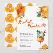Citrus | Watercolor Bruiloftsfeest Kaart (Voorkant / Achterkant)