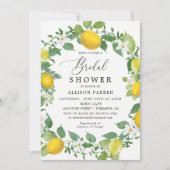 Citrus Watercolor Citroen Bruidsboeket Bruiloft Kaart (Voorkant)