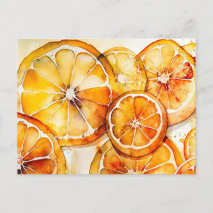 Citrus Waterverf Alcohol Ink Briefkaart
