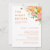 Citrus Waterverf avond voor repetitie diner Kaart (Voorkant)