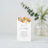 Citrus Waterverf Book Request Baby shower Informatiekaartje (Staand voorkant)