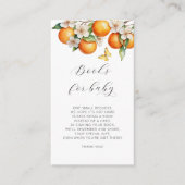Citrus Waterverf Book Request Baby shower Informatiekaartje (Voorkant)