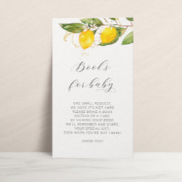 Citrus Waterverf Book Request Baby shower Informatiekaartje