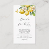 Citrus Waterverf Book Request Baby shower Informatiekaartje (Voorkant)
