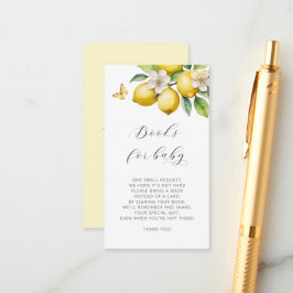 Citrus Waterverf Book Request Baby shower Informatiekaartje
