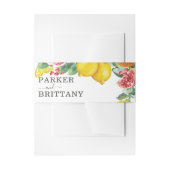 Citrus Waterverf Botanical Wedding Persoonlijk Uitnodigingen Wikkel (Voorkant Voorbeeld)